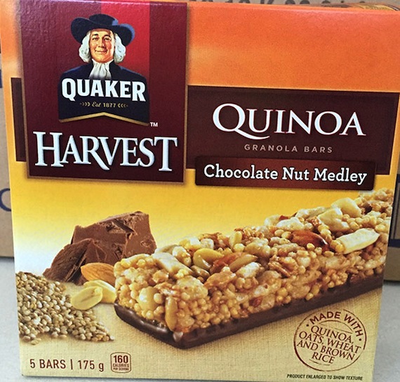 These Quaker Harvest brand quinoa bars may be contaminated with the bacteria called Listeria. (HANDOUT PHOTO)