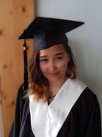Lindsay Joy Evaloajuk, 20, is the first high school graduates in Qikiqtarjuaq since 2013. She hopes to attend Nunavut Sivuniksavut in September. (PHOTO COURTESY OF A. SLOBOGIAN)