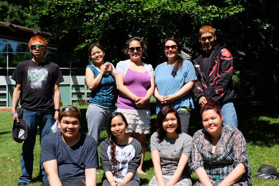 Ten youth researchers from Naujaat and Gjoa Haven-based group Nanivara spent the week in Vancouver poring through archived Inuit history kept at the University of British Columbia's school of social work. The group also found some time to enjoy the great outdoors. (PHOTO COURTESY OF NANIVARA)