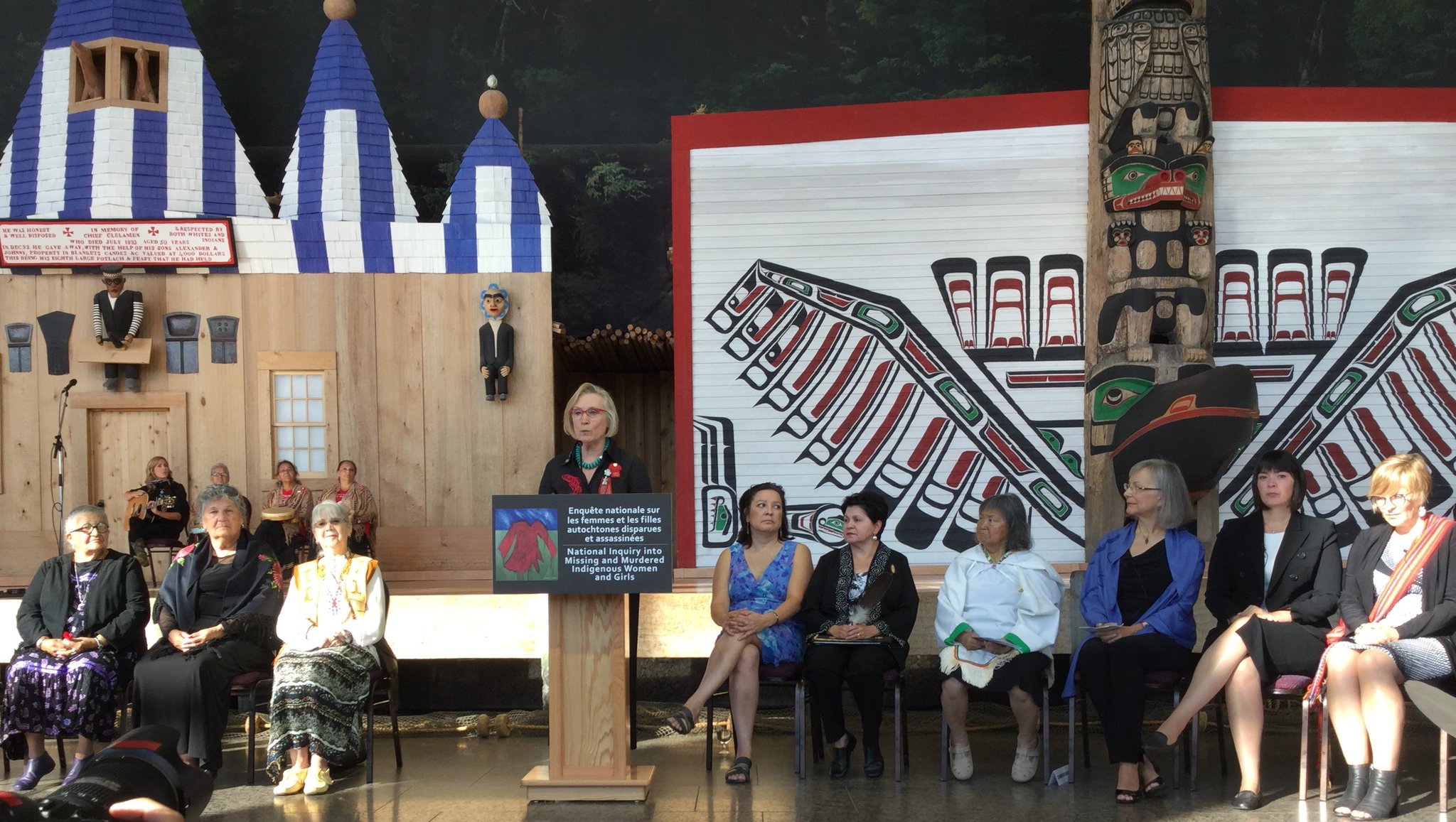 Indigenous and Northern Affairs Minister Carolyn Bennett speaks Aug. 3 at the launch of the National Inquiry into Missing and Murdered Indigenous Woman in Gatineau, Que. (PHOTO COURTESY OF GOV. OF CANADA)