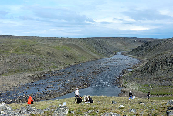 These Nunavik high school students explore the banks of the Puvirnituq river while hunting one of the region’s most delicate forms of wildlife — the butterfly. Nunavik Parks has organized the third year of a butterfly survey within its parks, in this case, Pingualuit park, revealing some unexpected varieties of the winged insect out on the tundra. Read more this week at Nunatsiaqonline.ca. (PHOTO COURTESY OF NUNAVIK PARKS)