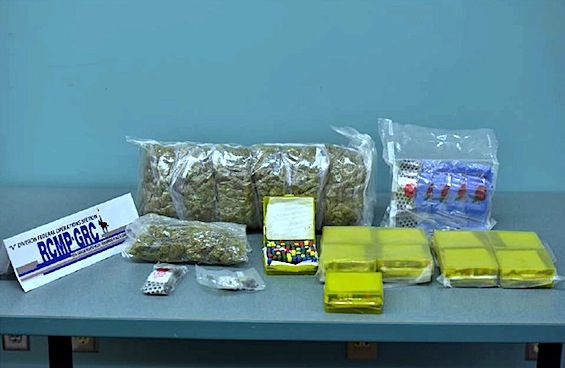 Here you can see the marijuana and marijuana oil seized Aug. 10 by investigators from the RCMP in Nunavut. (HANDOUT PHOTO)