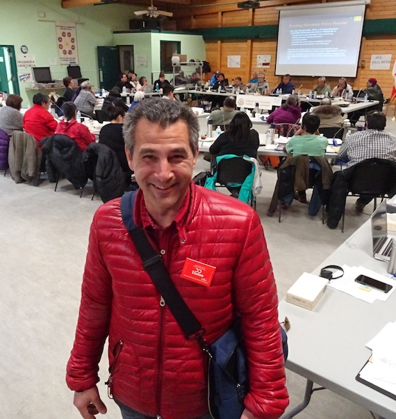 Hunter Tootoo, then a candidate for the federal Liberal party, in Cambridge Bay in the fall of 2015. His most recent visit to Cambridge Bay was far more discrete: He arrived unannounced, met about four people, then left quietly. (FILE PHOTO)