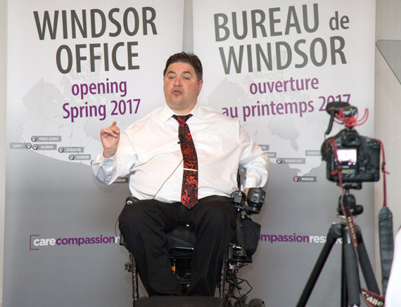 Veteran Affairs Minister Kent Hehr at an event in Windsor, Ont. this past summer. (VETERAN AFFAIRS HANDOUT PHOTO)