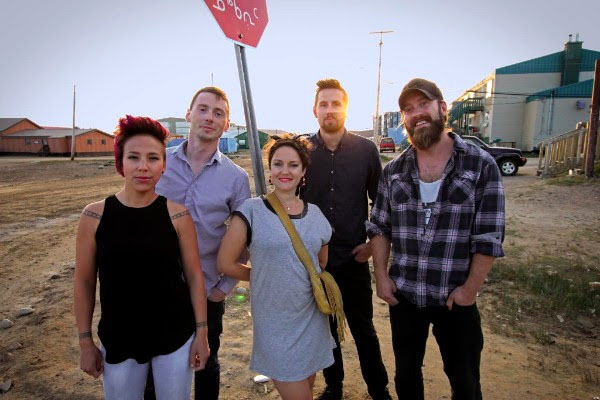 The Jerry Cans, from left to right: Nancy Mike, Andrew Morrison, Gina Burgess, Brendan Doherty, Steve Rigby. (PHOTO BY MICHAEL PHILIP WOJEWODA)