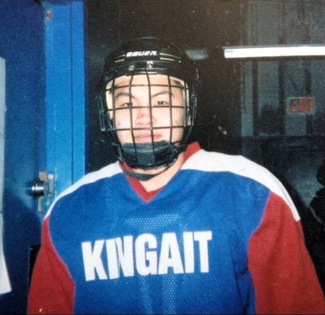 Mappaluk Adla wearing his Kinngait colours, in this undated hockey photo. (PHOTO COURTESY ETTULA ADLA)