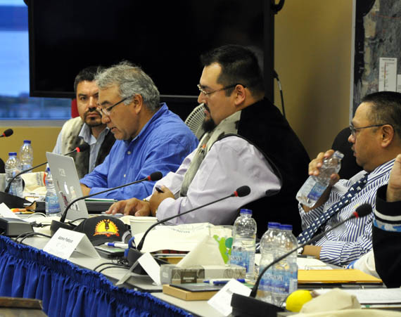 Makivik Corp's executive pictured at Inuit Tapiriit Kanatami's 2016 annual general meeting in Kuujjuaq last September. (PHOTO BY SARAH ROGERS)