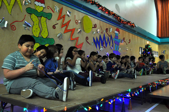 Nanook School kids at their Christmas concert Dec. 14. (PHOTO BY THOMAS ROHNER)