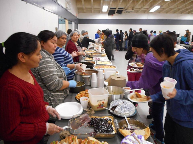 Clyde River's Ilisaqsivik Society celebrates the holidays Dec. 15 at its annual Christmas party. Ilisaqsivik offers a variety of community-based services including health and wellness programs for mothers and children, literacy programs, access to computers and counseling, a men’s healing group, women’s sewing circle, an elders’ group and a youth council. Ilisaqsivik is now closed until Jan. 3. (PHOTO COURTESY OF ILISAQSIVIK)