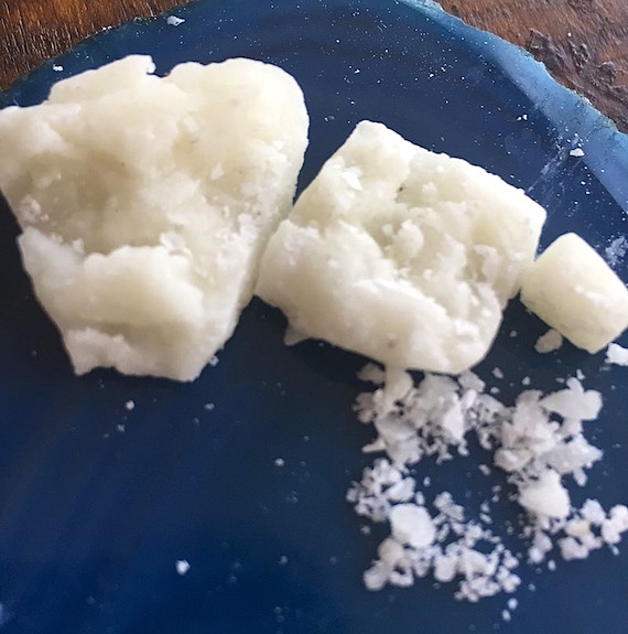 Here's what crack cocaine looks like in its
