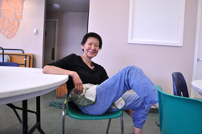 Pitseola Ineak, who works at the Iqaluit soup kitchen, is now also a job coach for new hires.
