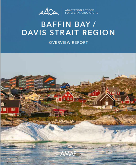 This AMAP report predicts that by 2080, sea ice cover in Baffin Bay and Davis Strait will be reduced by 15 per cent to 20 per cent by 2080.  