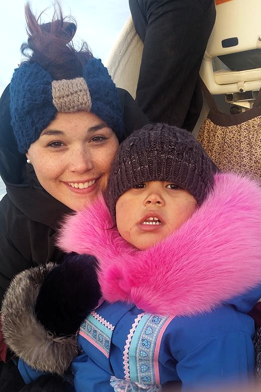 Last year's recipient of the John Amagoalik Scholarship, Neoma Cox, with her daughter Brianna. (FILE PHOTO)