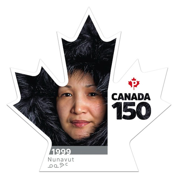 The Nunavut stamp features an image of Leah Ejangiaq Kines, photographed by her husband Clare Kines, who both live in Arctic Bay. (HANDOUT PHOTO)