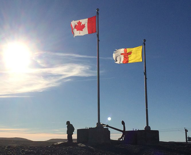 David Hoyt enjoys an evening stroll in Sanikiluaq June 19. At the summer solstice, the Nunavut community, located on the Belcher Islands, sees the sun for most of the day: it rises at 4:30 a.m. and sets just before midnight. (PHOTO BY MEENA HOYT)