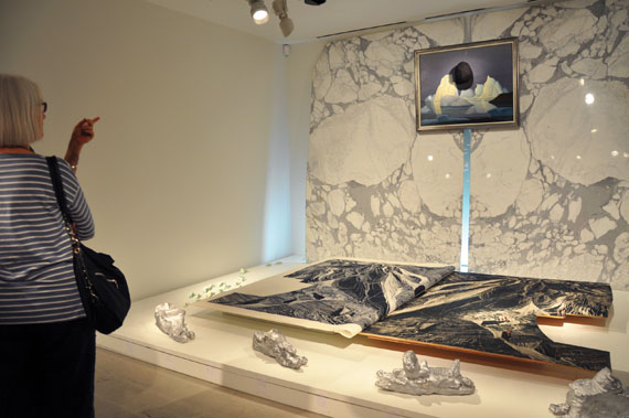 Towards Something New and Beautiful * Future Snowmachines of Kinngait 2017 is one installation in a new exhibit at the Art Gallery of Ontario. It features models of snowmobiles made by Cape Dorset youth, cast from metal scavenged from the remains of Peter Pitseolak school. (PHOTO BY SARAH ROGERS) 