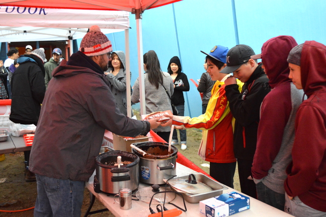 A little bit of Ottawa in Iqaluit for Nunavut Day: staff hand out free Beavertails—deep fried pastries—the southern sister to northern bannock. 