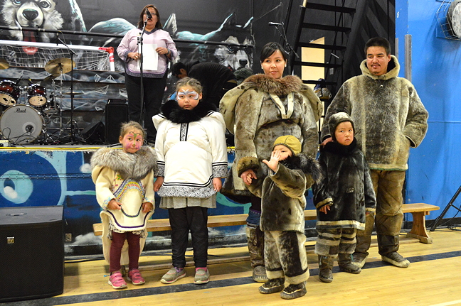 Showing off traditional clothes on Nunavut Day in Iqaluit. (PHOTOS BY STEVE DUCHARME)