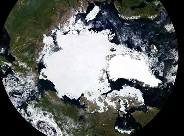 Ever wonder what the North Pole looks like? Wonder no more. Using seven days worth of composite images pulled from instruments on board NASA satellites—in this case from from June 27 to July 3—the Canadian Ice Service produces an image of Arctic sea ice every Wednesday. In this image, you can see the east coast of Baffin Island is still frozen in fast ice but shows areas of melting. Other than some free floating sea ice on its western coast, Hudson Bay is nearly ice-free, as is Hudson Strait, the body of water between Baffin Island and Nunavik. Last year, ice build-up continued to be thick in Hudson and Ungava bays until mid-July. (PHOTO COURTESY CIS)