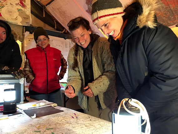 Science Minister Kirsty Duncan, right, with Mary Sanborn-Barrie of the Geological Survey of Canada. Duncan recently visited a group of scientists who are doing geological mapping on Somerset Island and the Boothia Peninsula. (PHOTO COURTESY OF INNOVATION, SCIENCE AND ECONOMIC DEVELOPMENT CANADA)