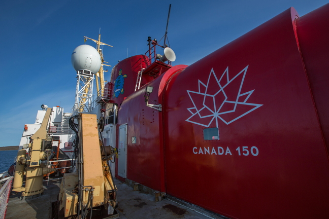 The Polar Prince, a special Canada 150 ship, stops into Clyde River Aug. 9. The C3, or