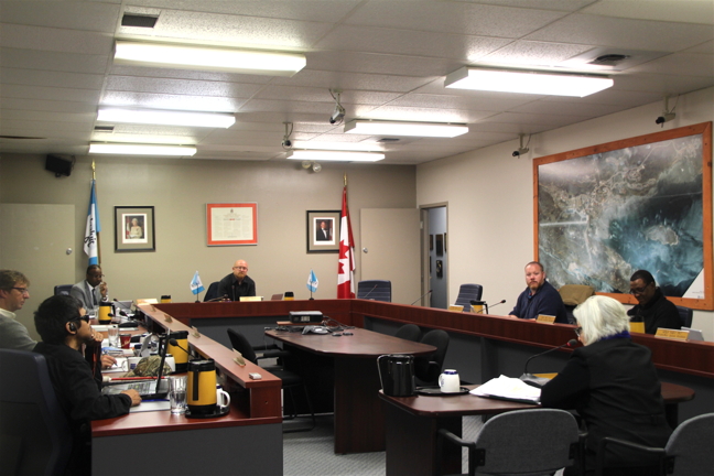 You’ll soon be able to listen to Iqaluit’s city council meetings from the comfort of home, city communications manager Andrea Spitzer tells councillors Sept 13. In a partnership with l’Association des francophones du Nunavut (AFN), the city will have each of its twice-monthly Tuesday meetings broadcast on consecutive Thursdays, first in Inuktitut and then in English on the following Thursday on CFRT, 107.3 FM. Inuktitut recordings will be broadcast at 1:30 p.m. and the English recordings at 7 p.m. Due to bandwidth capacity, the city can't put audio recordings on its website at this time. The public broadcast, which will cost the city $500 per recording session, only includes council meetings, not committee meetings. The first broadcast, of the Sept. 26 Iqaluit council meeting, will air on CFRT in Inuktitut on Sept. 28 and Oct. 5 in English. The schedule for subsequent broadcasts will soon be available at www.afnunavut.ca. (PHOTO BY BETH BROWN)