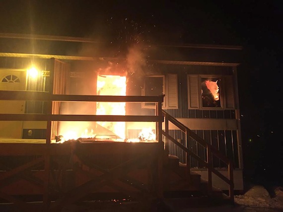 An Oct. 30, 2016 fire in Rankin Inlet destroyed a row of four rental units caused more than $1 million in losses, displacing at least six people who lost nearly everything they owned. (FILE PHOTO)