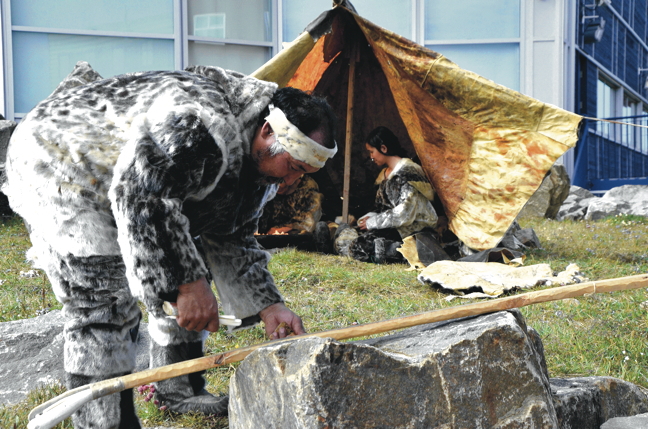 Solomon Awa, seen here in traditional dress, is one of three people delivering a survival workshop in Iqaluit Oct. 21. (FILE PHOTO)