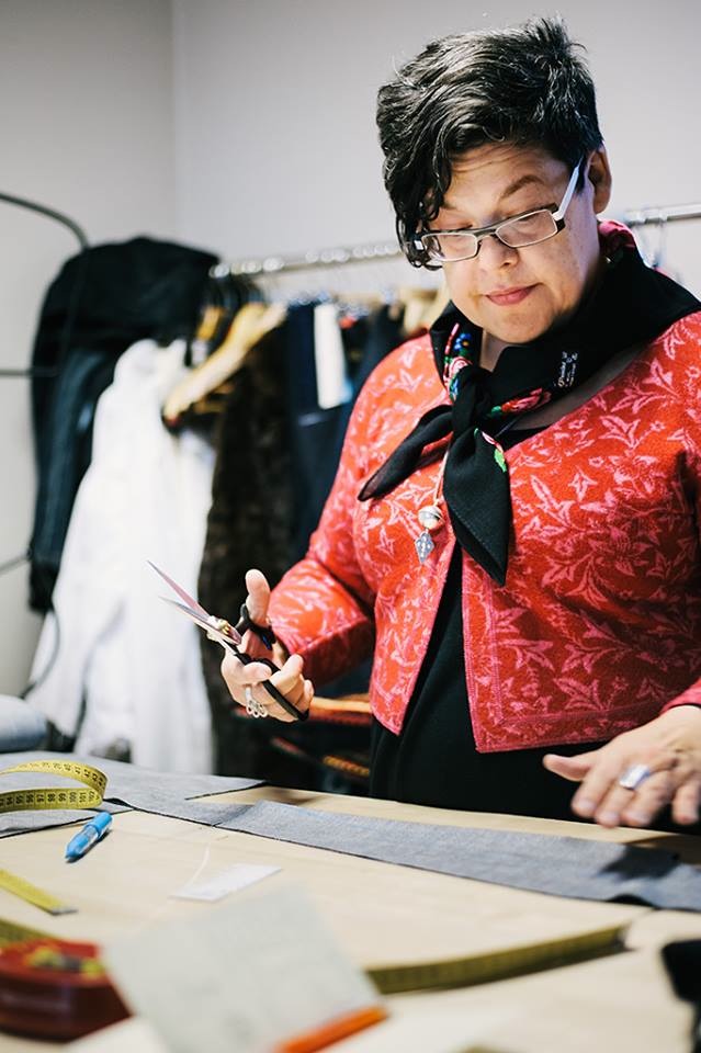 Saami designer Anna-Stina Svakko from Porjus in northern Sweden in her studio. Svakko will lead participants in a Dec. 1 workshop in Iqaluit where they will make a small purse from reindeer leather and sealskin. (HANDOUT PHOTO)