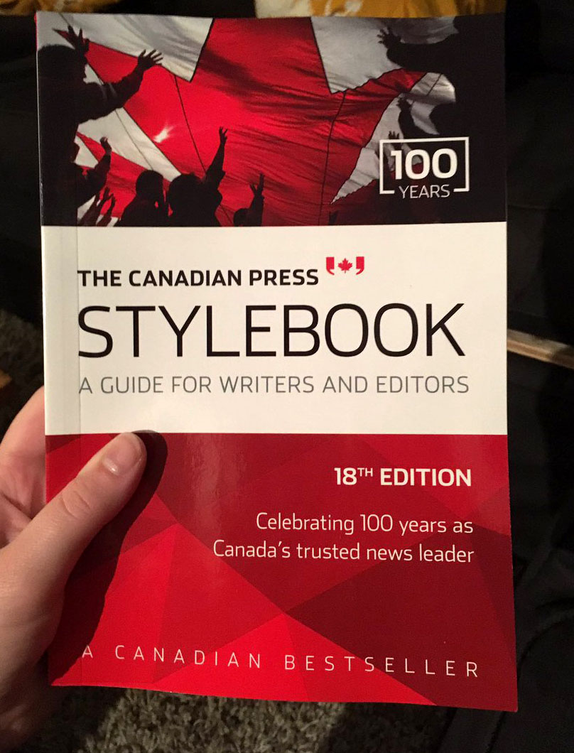 For journalists and communications professionals across Canada, The Canadian Press Stylebook is the go-to source for guidance on writing, spelling and punctuation. The editor of the style guide, James McCarten, said CP will correct the errors that Nunatsiaq News spotted in the guide's 18th edition and do a second printing.