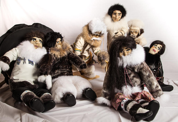 Arctic Bay artist Vicky Pauloosie Arnauyumayuq started making her own dolls last year, and hosted a workshop last month to teach other community members how to craft their own. (PHOTO BY CLARE KINES) 