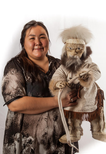 Arnauyamayuq said her dolls are not meant to resemble actual people, although some have told her one of her dolls looks just like her late father. (PHOTO BY CLARE KINES) 