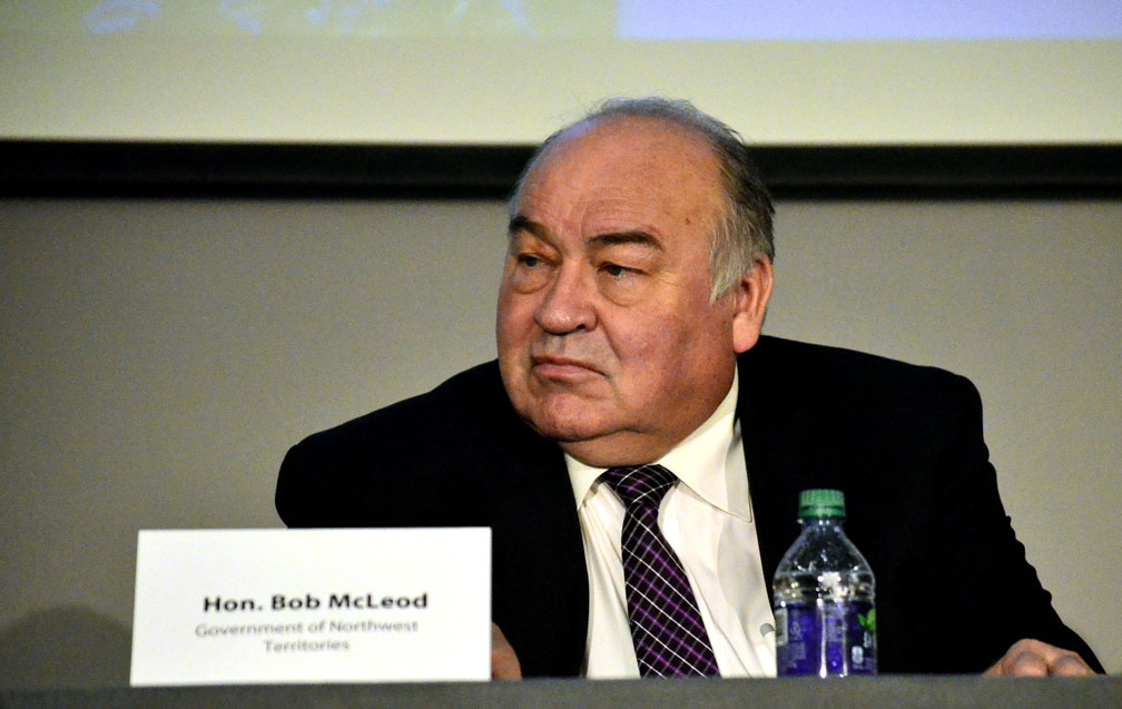 Northwest Territories Premier Bob McLeod said resource development—minerals, oil and gas—is the key to creating a strong N.W.T. economy, but that the territory needs Canada to contribute to building more and better infrastructure. (PHOTO BY JIM BELL)