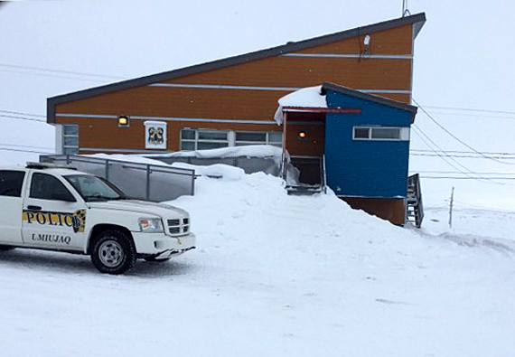 Mary Esperson Crow Patterson says she's frustrated with poor access to the Kativik Regional Police Force station in the Nunavik community of Umiujaq. Every winter, snow accumulates along the ramp into the building, and it's never cleared.