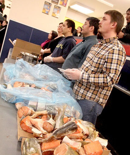 Nunavut Food Security Coalition hosts a country food feast at Inuksuk high school in January 2013. (FILE PHOTO)