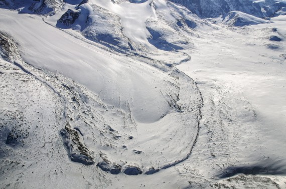 Terminal moraine of a small glacier on Baffin Island, Nunavut, Canada in 2013. (Michael Studinger / NASA / Operation IceBridge)