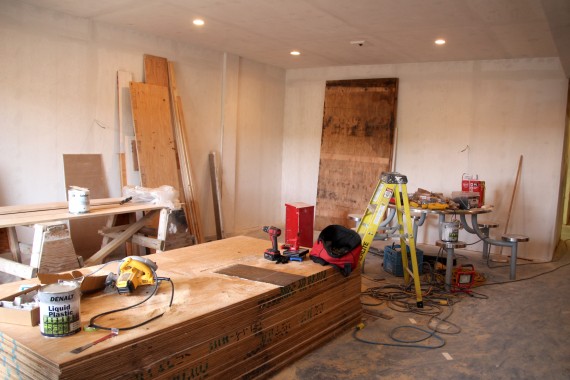 Heavy plywood will cover the walls in the rebuilt Charlie unit in Iqaluit’s Baffin Correctional Centre. (PHOTO BY BETH BROWN)
