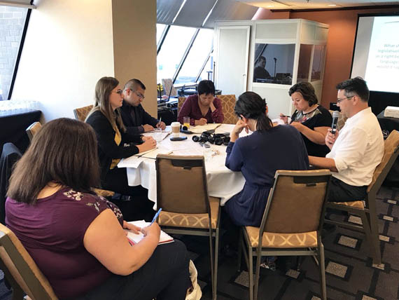 Inuit representatives take part in language consultations led by the Department of Canadian Heritage in Ottawa on June 15. The federal government plans to introduce new Indigenous languages legislation this fall. (PHOTO COURTESY OF ITK)