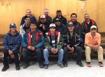 The Department of Family Services is seeking proposals for Nunavut men and boys' projects. Pictured here are members of the Cape Dorset men's support group Angutiit Makigiangninga. (PHOTO BY NOEL KALUDJAK)
