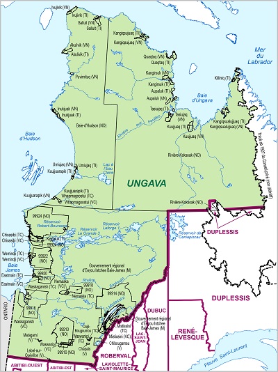 Nunavimmiut go to the polls Oct. 1 to vote in Quebec's general election. Nunavik makes up about a third of Quebec's largest and northernmost riding, Ungava. (IMAGE COURTESY OF ELECTIONS QUEBEC)