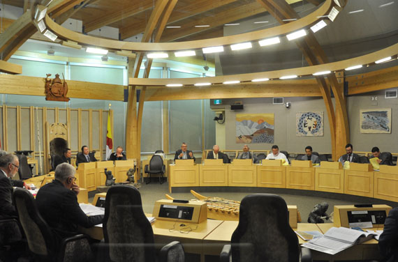 Nunavut Premier Joe Savikataaq said his government will review its harassment policy to offer better support to Nunavummiut women who have faced sexual harassment or abuse in the workplace. (PHOTO BY SARAH ROGERS)