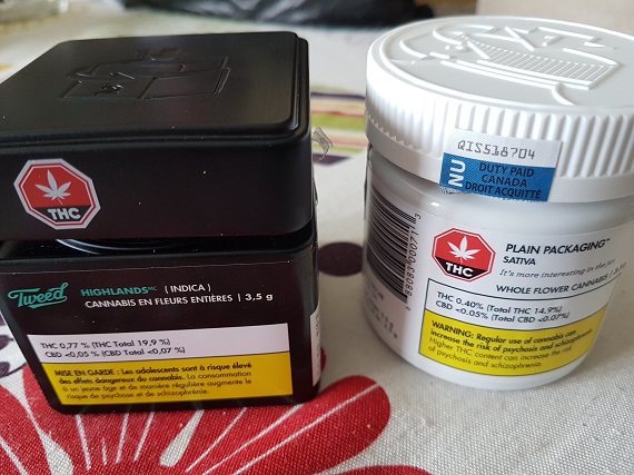 The first packages of legal marijuana arrive at Iqaluit's post office this week, from Ontario-based supplier Tweed. This particular order was made Oct. 17, the day cannabis became legal in Canada, and arrived in Iqaluit Oct. 25. For now, the territory has one online supplier of cannabis products, with plans to expand those options as interest permits. (PHOTO COURTESY OF @TULUGAKCHATTER/TWITTER)