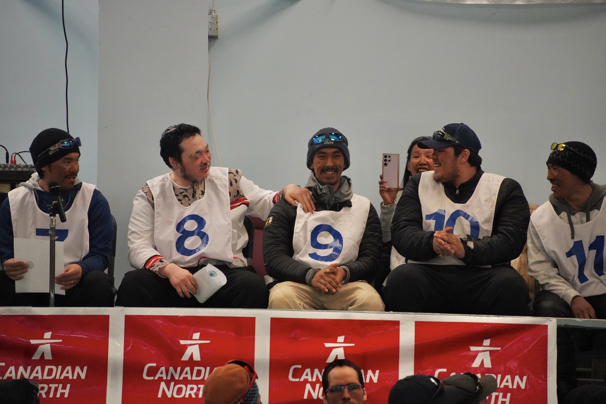 Andrew Tagak - mushers congratulate Nanuraq Uttak